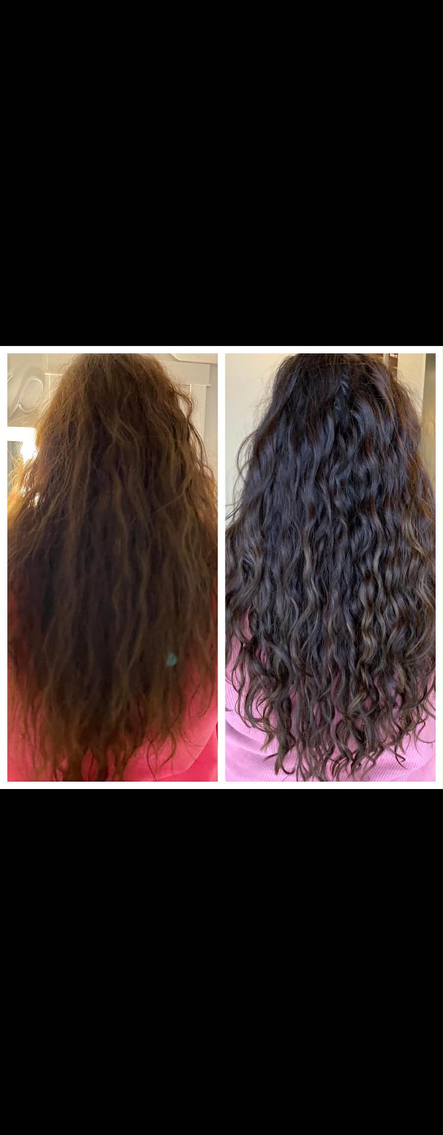 Curly hair transformation by Amanda