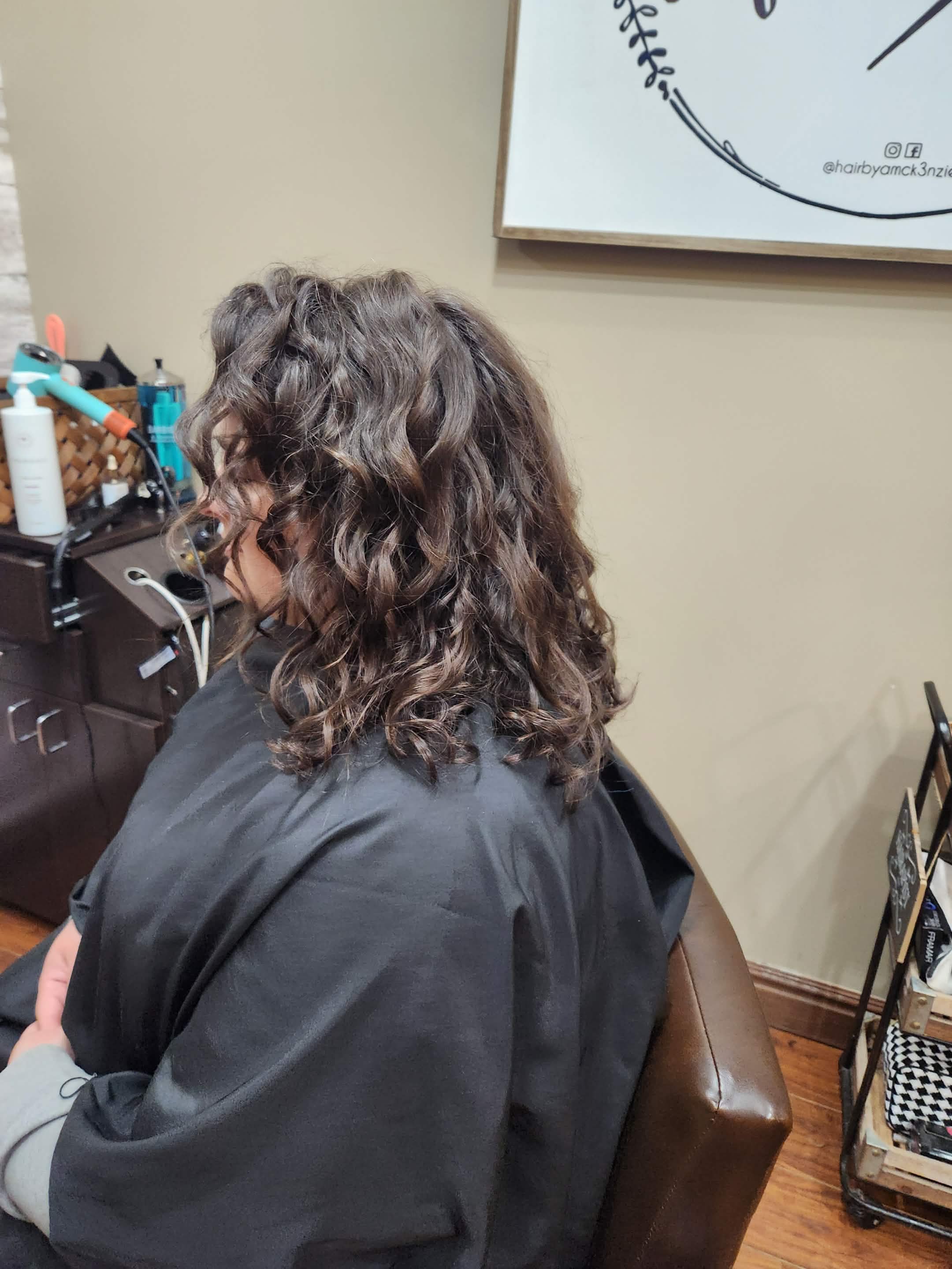 Curly hair transformation by Amanda